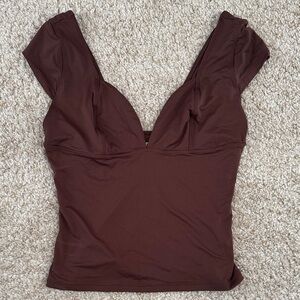 PINK Victoria's Secret Brown Crop Top